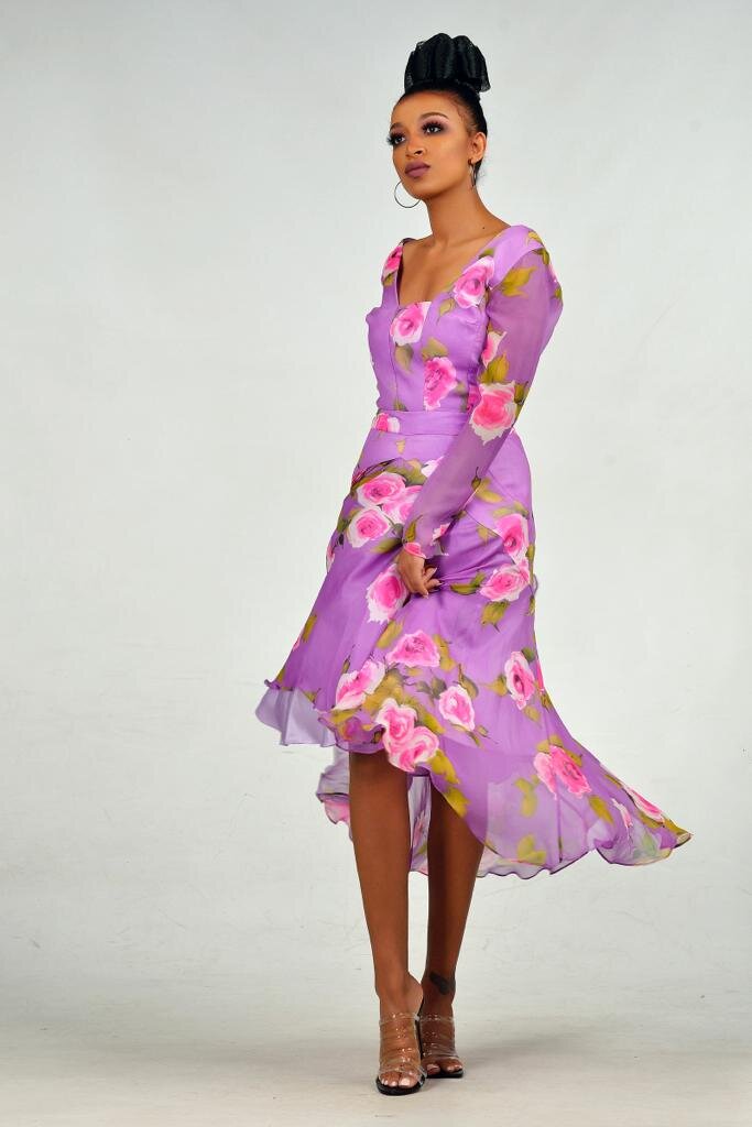 Midi Dress Floral Print